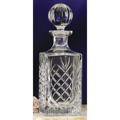 32 Oz. Hand Cut Crystal Decanter w/Long Neck