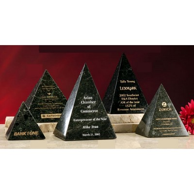 Green Genuine Marble Pyramid Award (3.5"x4.5")