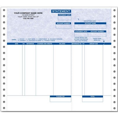 Continuous Parchment Statement - 1 Part