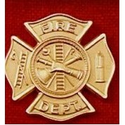 Fire Fighter Maltese Cross Lapel Pin