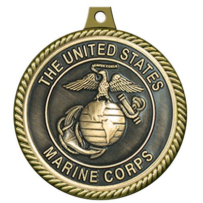 Stock Medal w/ Rope Border (US Marine Corps) 2 1/4"