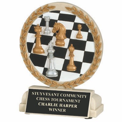 Cast Stone Medal Chess Trophy