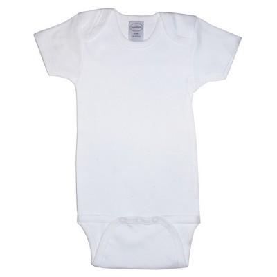 Micro Fiber Short Sleeve White One Piece Bodysuit