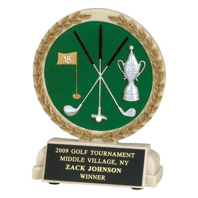 Golf Stone Resin Trophy (5½" x 4½")