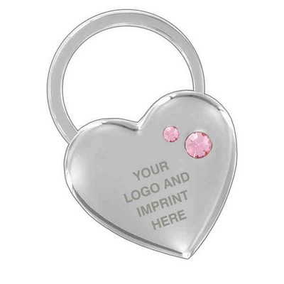 Sparkling Heart Keychain Embellished with quality Crystals (Overseas Production)