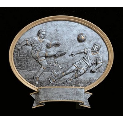 Soccer, Male Oval Sport Legend Plates - 6"