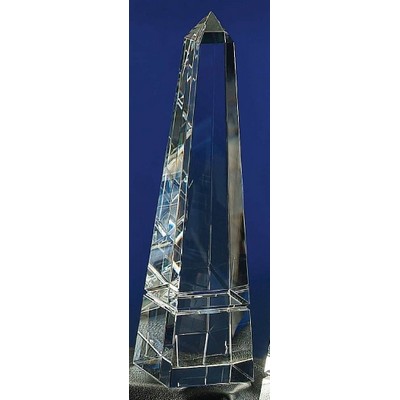 Grooved Obelisk Optic Crystal Award (2½"x10")