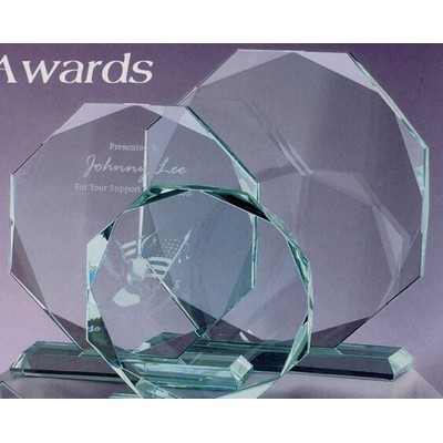 Premium Jade Glass Octagon Award (Medium)