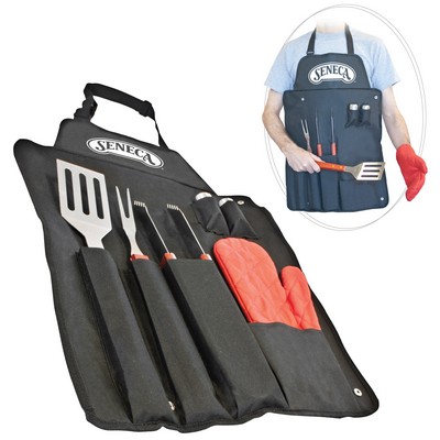 7 Piece BBQ Apron Set