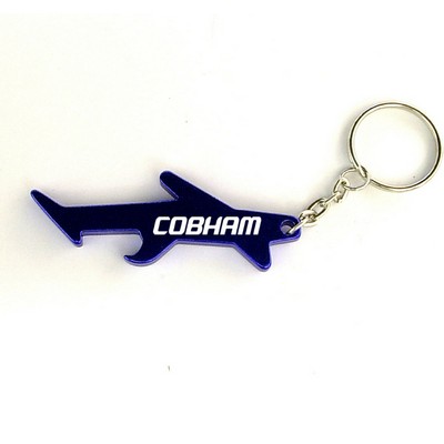 Airplane Aluminum Bottle Opener w/Keychain