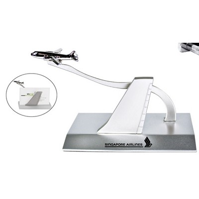 Airplane Takeoff Business Card Holder