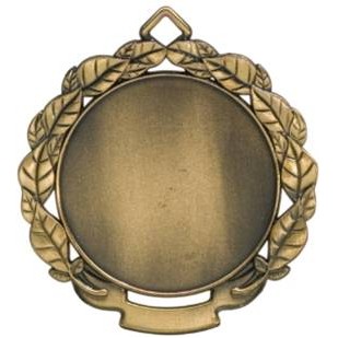 Medal, "Insert Holder" Leaf Design - 2-3/4" Dia