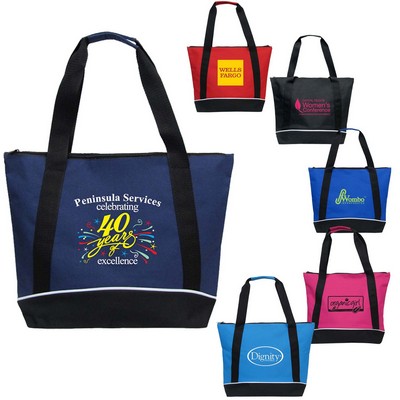 600 Denier Polyester Horizon Zipper Tote Bag