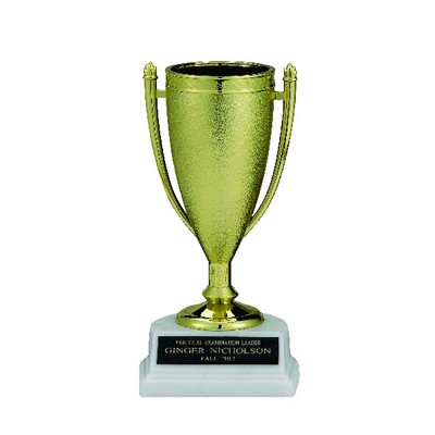 6½" Gold Cup Trophy w/White Base