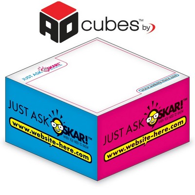 Ad Cubes™ - Memo Notes - 2.75x2.75x1.375-4 Colors, 1 Side Design