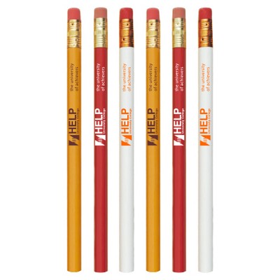 Union Printed - Round Wooded Imported Value Jumbo #2 Lead Pencil with Eraser - 1-Color Print