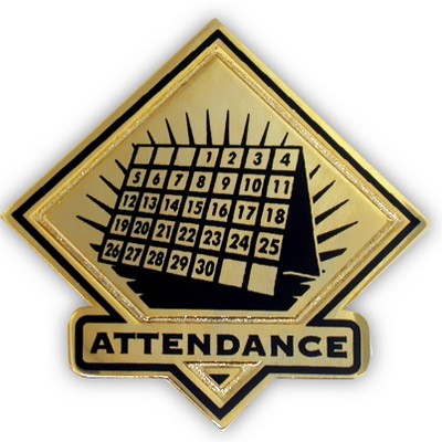 School - Attendance Pin