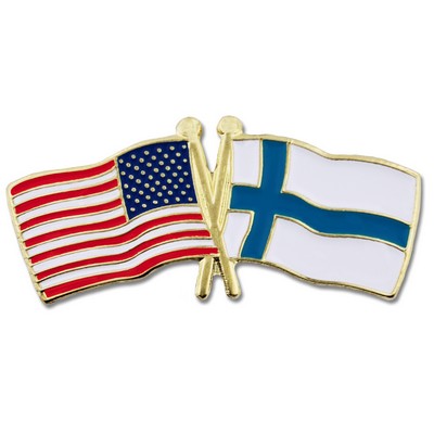 USA & Finland Flag Pin