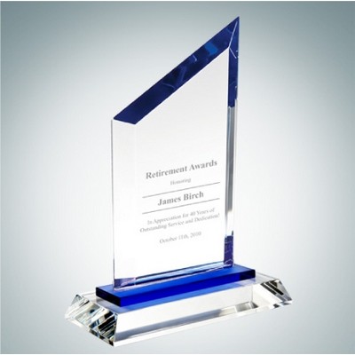 Blue Sail Optical Crystal Award Plaque