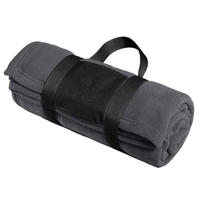 Port Authority® Fleece Blanket w/Carrying Strap