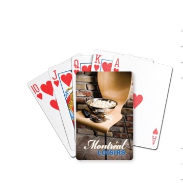 Poker Playing Card w/Stock Image Backing & Standard Faces (Standard Card Stock)