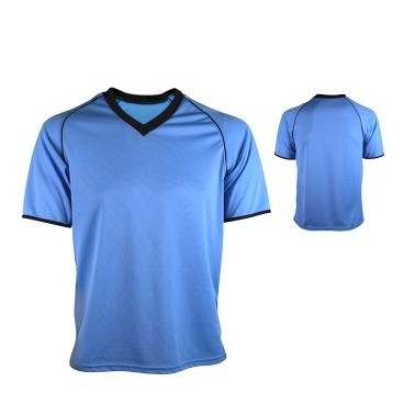 Youth Dazzle Cloth Soccer Jersey Shirt w/ Contrasting Piping & V-Neck Self Trim