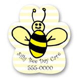 Static Cling Decal (2.375"x2.875") Bee Shape