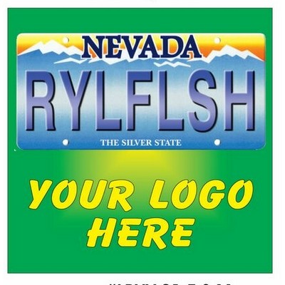 Nevada License Plate Square Metal Photo Magnet (2 1/2"x2 1/2")