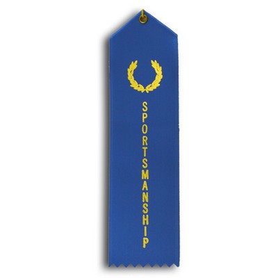 Standard Stock Ribbon w/Card & String (2"x 8") - Sportsmanship