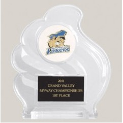 6" Lucite Sculpted Wave Award w/DCP or Flexibrass