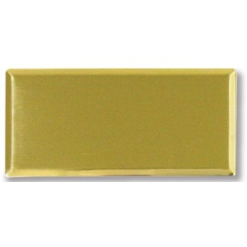 Gold Steel Beveled Blank Metal Badge (3"x1½")