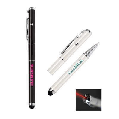 Cap-Off Laser Stylus Ballpoint Pen