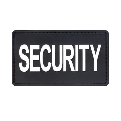 Security PVC Patch w/Hook Back Black/White