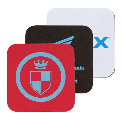 Square Soft Rubber & Jersey Skid Resistant Neoprene Coaster