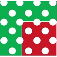 Reversible Christmas Polka Dot Gift Wrap (417')