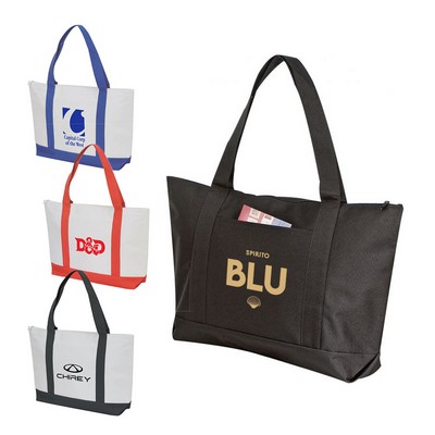 Spacious Zippered Tote Bag