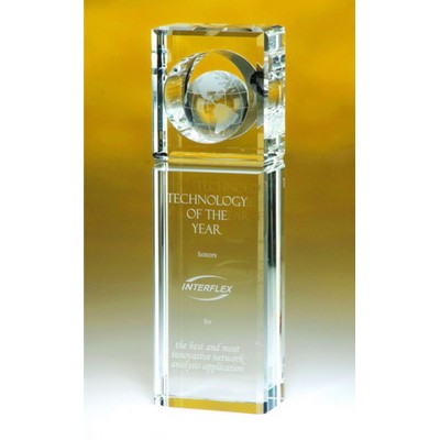 Top of the World Optic Crystal Award (2¾"x10")