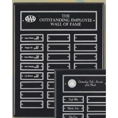 Ebony Perpetual Plaque w/ 24 Screw Mounted Plates (12"x15")