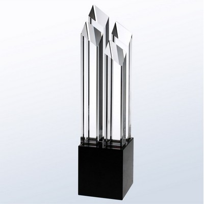 Four Points Peak Optic Crystal Award (3-5/8"x14")