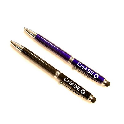 Dual Ink Metal Pen w/Stylus