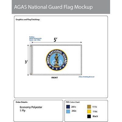 Army National Guard Flags 3x5 foot