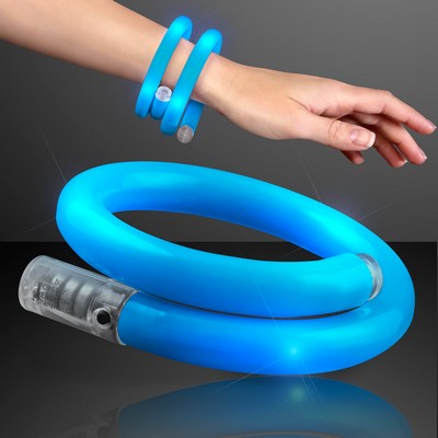 Blue Flash LED Wrap-Around Tube Bracelet - BLANK