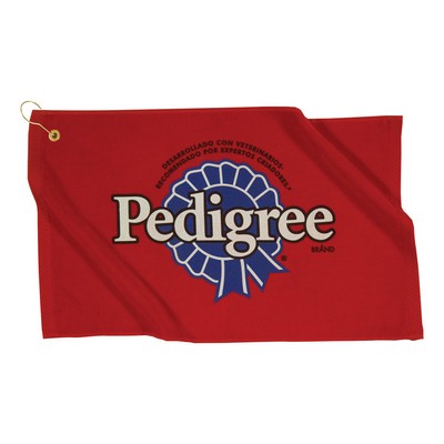 16" x 24", 3.7 lb., Velour Golf Towel with Dobby Hem (Screen Print)