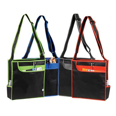 Zippered Non-Woven Shopping Tote Bag