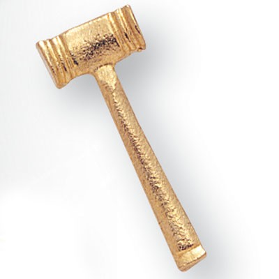 Gold Gavel Chenille Pin