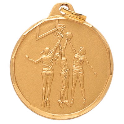 Female Player E Series Die Struck Basketball Medal