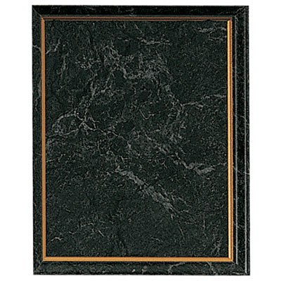 Black Marbled Plaque w/Gold Border (9"x12")