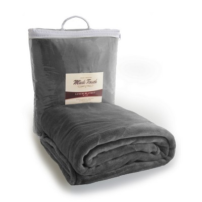 Cloud Mink Touch Throw Blanket - Charcoal Gray