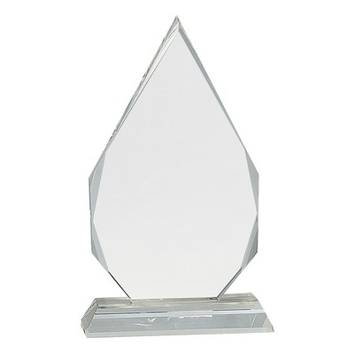 10 1/2" Crystal Diamond on Clear Pedestal Base