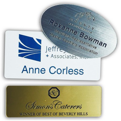 Plastic Engraved Name Badge (1"x3")